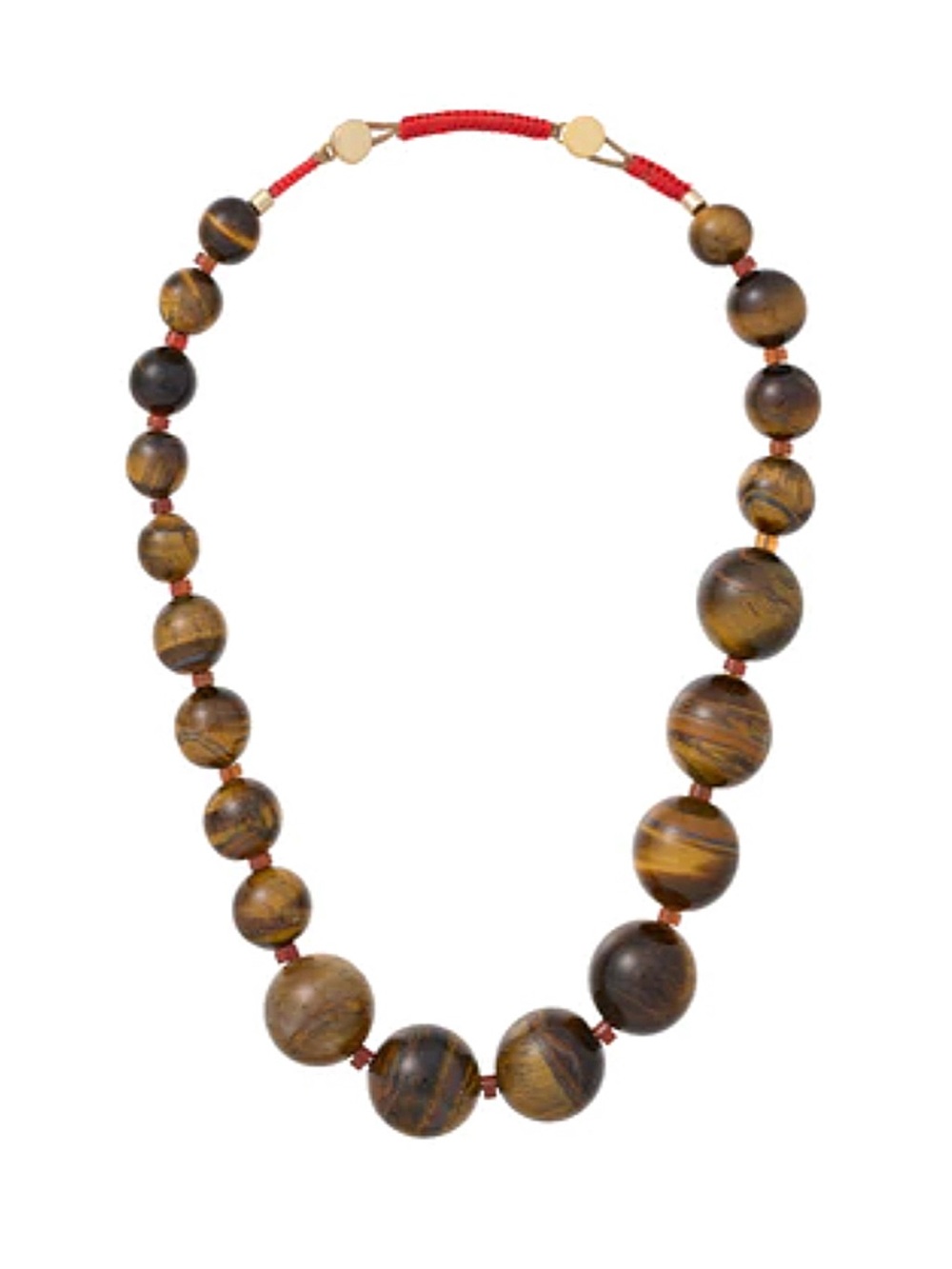 NWOT Roxanne Assoulin The Very Big Bead Stone Necklace Tiger's Eye